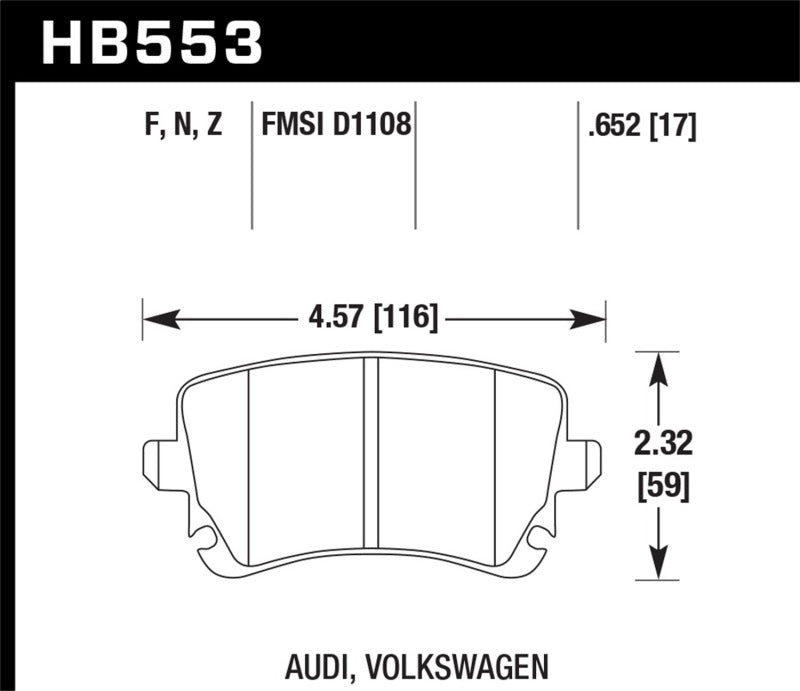 Hawk 07-11 Audi S6 HPS 5.0 Rear Brake Pads-thumbmail-3