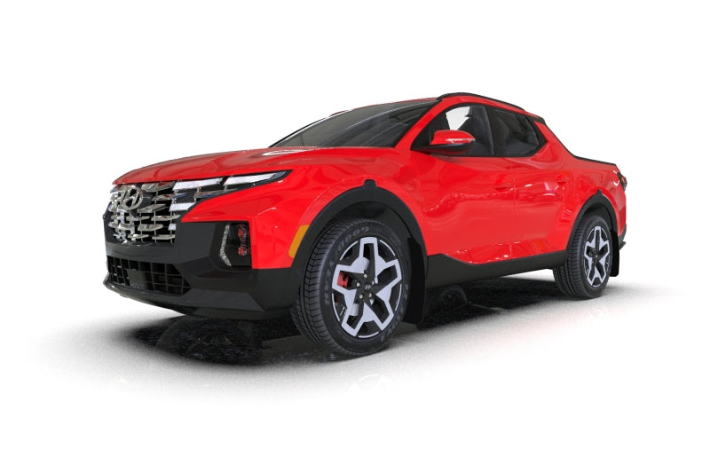 Rally Armor 2022 Hyundai Santa Cruz Black UR Mud Flap w/ Red Logo-thumbmail-4