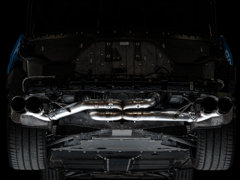 AWE Tuning 2020 Chevrolet Corvette (C8) Track Edition Exhaust - Quad Diamond Black Tips-thumbmail-14