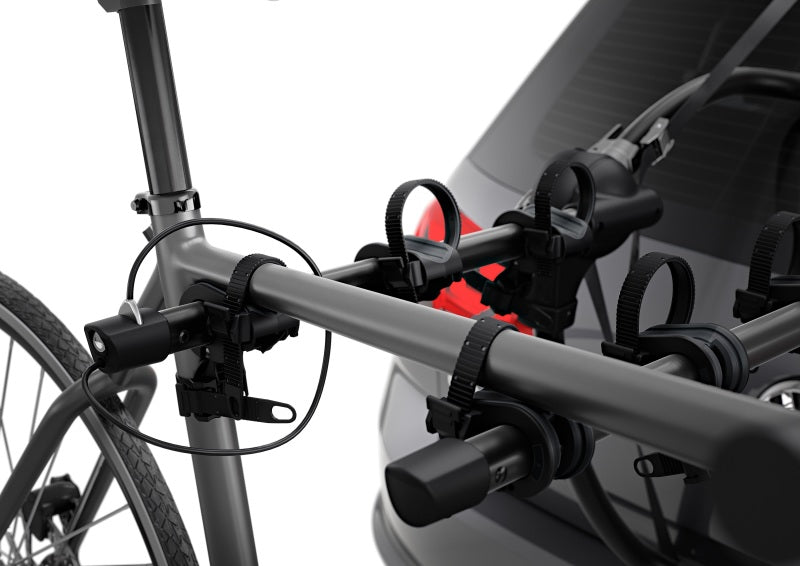Thule Gateway Pro 3 Hanging-Style Trunk Bike Rack w/Anti-Sway Cages (Up to 3 Bikes) - Black