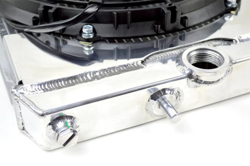 CSF 96-07 Mitsubishi Evo 4/5/6/7/8/9 Full-Slim Radiator w/12in Fan & Shroud/-16AN & Slip On Fitting-thumbmail-2