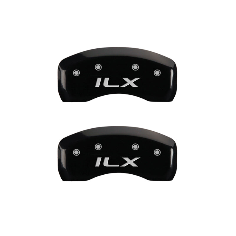MGP 4 Caliper Covers Engraved Front Acura Engraved Rear ILX Black finish silver ch-thumbmail-4