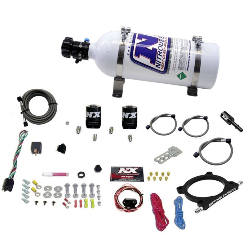 Nitrous Express 11-15 Ford Mustang GT 5.0L High Output Nitrous Plate Kit (50-250HP) w/5lb Bottle-thumbmail-2