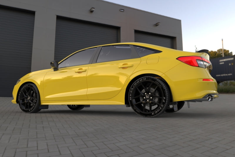 Rally Armor 2022 Honda Civic (Incl. Si/Sport/Touring) Black UR Mud Flap w/ White Logo-thumbmail-5