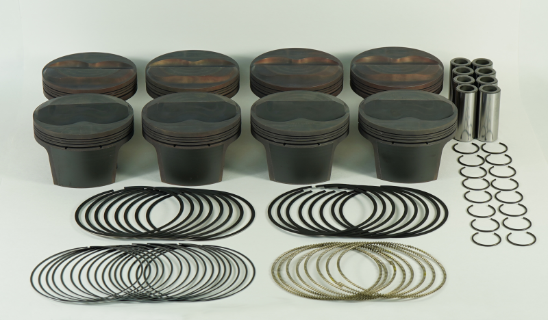 Mahle Piston Set Chevy 400ci 4.125in Bore 3.750in Stroke 6.0in Rod 12.2:1 CR Piston Set of 8-thumbmail-1