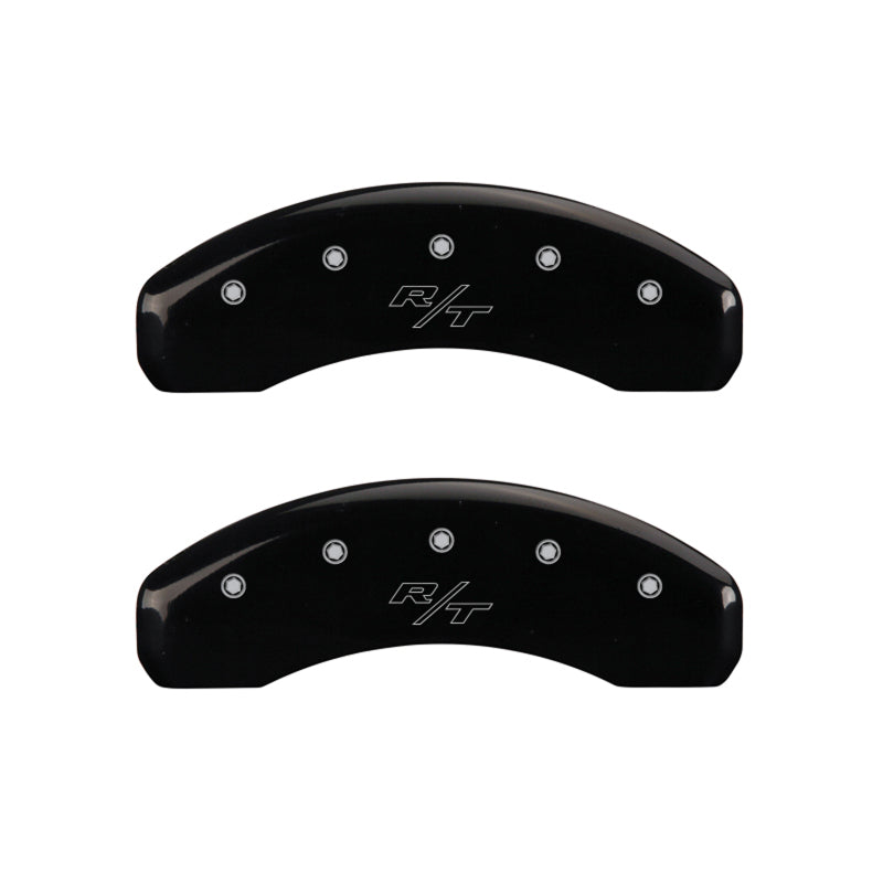 MGP 4 Caliper Covers Engraved Front Cursive/Challenger Engraved Rear RT Black finish silver ch-thumbmail-5