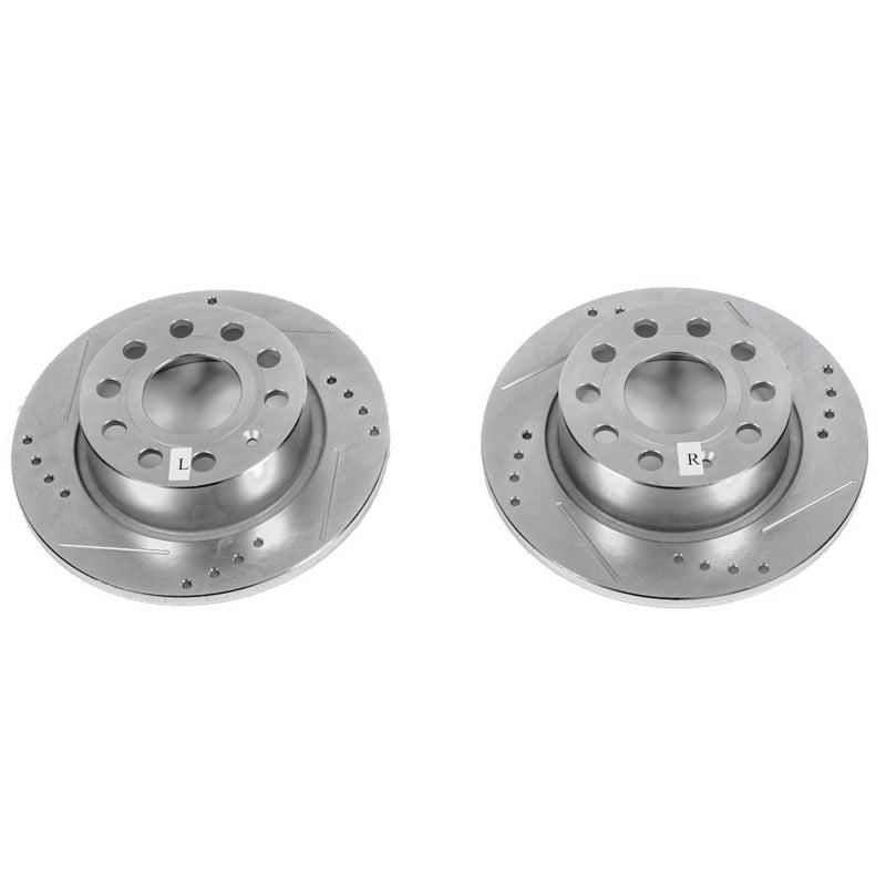 Power Stop 2016 Volkswagen Eos Front or Rear Evolution Drilled & Slotted Rotors - Pair-thumbmail-2