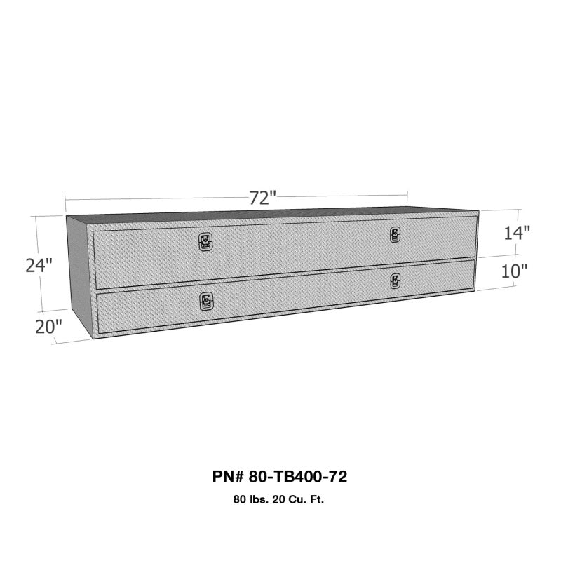 Westin/Brute High Cap 72in Stake Bed Contractor TopSider w/ Doors - Aluminum-thumbmail-5