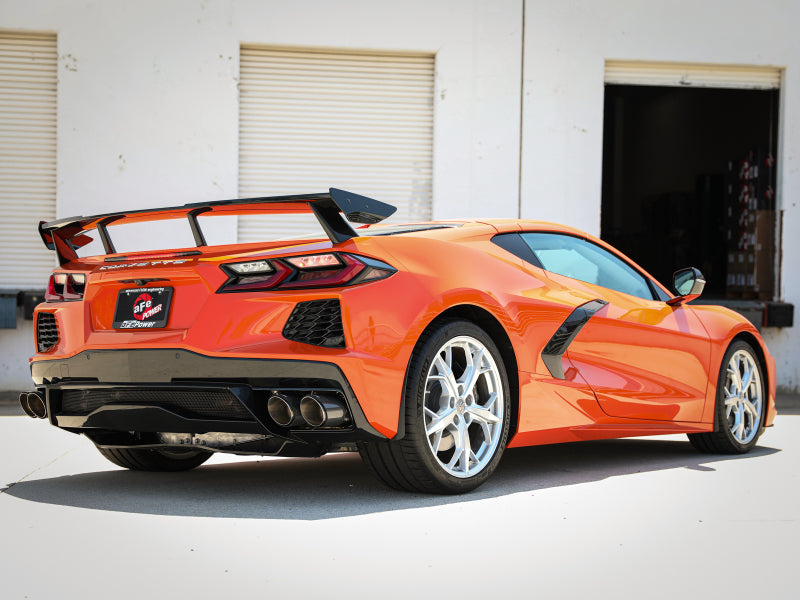 AFe MACH Force-Xp 304 Stainless Steel Cat-Back Exhaust Carbon 2020 Chevrolet Corvette C8-thumbmail-2