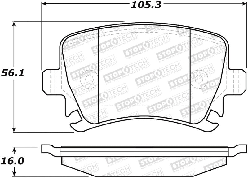 StopTech Performance 08-13 Audi S3 Rear Brake Pads-thumbmail-2