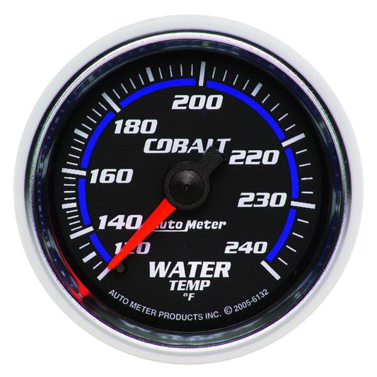 Autometer Cobalt 52mm 120-240 Deg F Mechanical Water Temperature Gauge