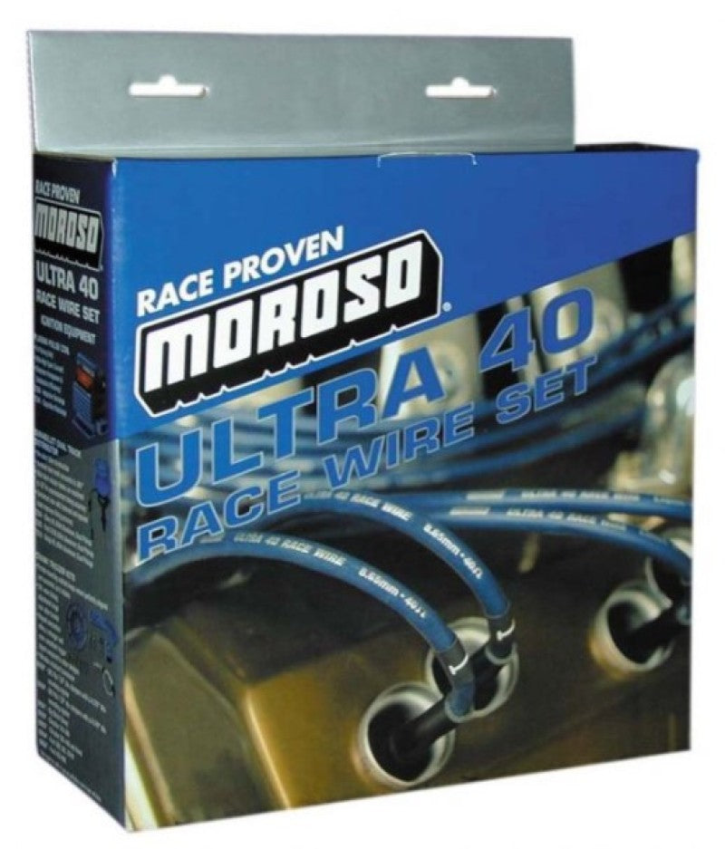 Moroso Chevrolet Big Block Ignition Wire Set - Ultra 40 - Unsleeved - Non-HEI - Crab Cap - Black-thumbmail-1