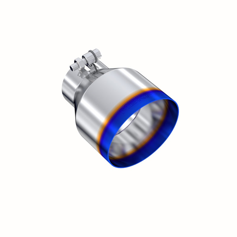 MBRP T304 Stainless Steel Burnt End Angle Cut Exhaust Tip - 3in. ID / 5in. OD / 6.5in. Length-thumbmail-1