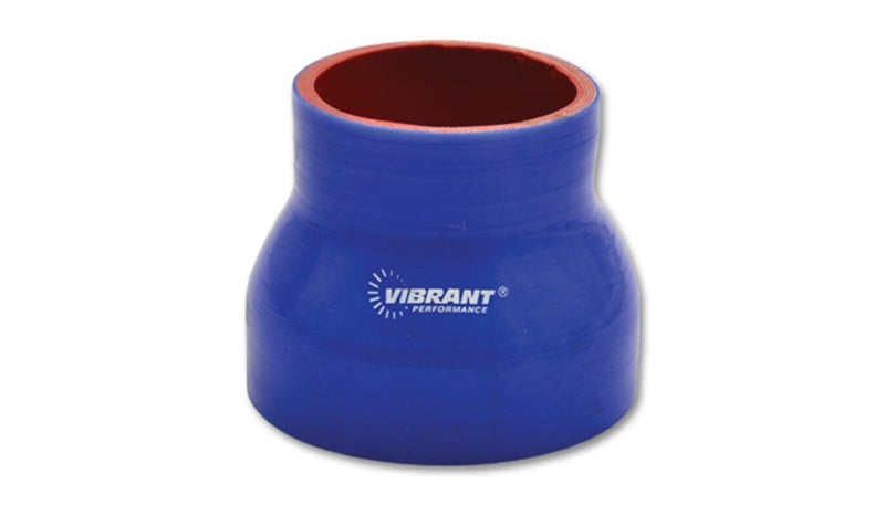 Vibrant 4 Ply Reinforced Silicone Transition Connector - 2in I.D. x 2.5in I.D. x 3in long (BLUE)-thumbmail-2