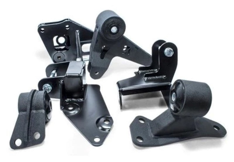 Innovative 96-00 Honda Civic Conversion Engine Mount Kit K-Series Black Steel Mounts 85A Bushings-thumbmail-1