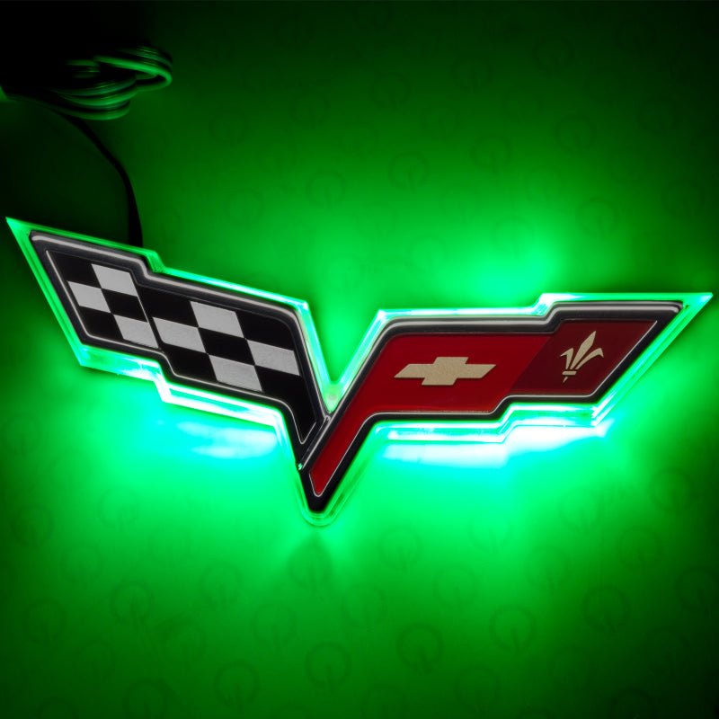 Oracle Chevrolet Corvette C6 Illuminated Emblem - Dual Intensity - Green-thumbmail-7