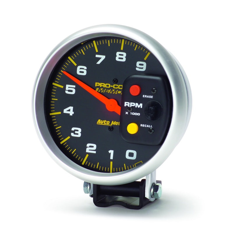 Autometer Pro-Comp 5in / 0-9K RPM / Pedestal w/Peak Memory Tachometer-thumbmail-3
