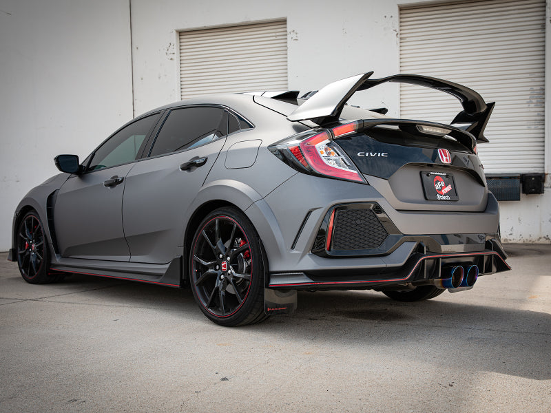 aFe Takeda 2.5in 304SS Axle-Back Exhaust System 17-19 Honda Civic Type R L4-2.0L (t) - BL Flame Tip-thumbmail-3