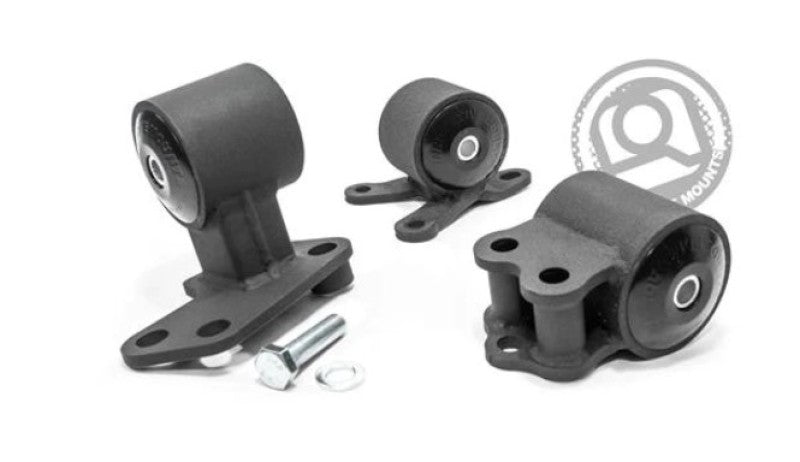 Innovative 92-95 Civic B/D Series Black Steel Mounts 85A Bushings (Auto to Manual Hydro 3 Bolt)-thumbmail-1