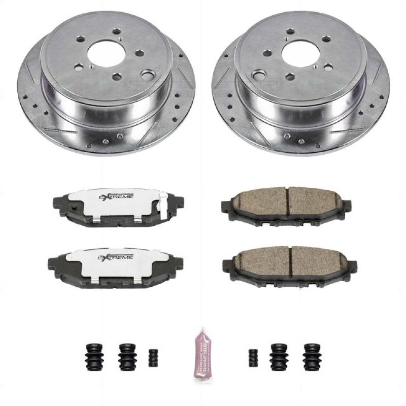 Power Stop 13-16 Subaru BRZ Rear Z26 Street Warrior Brake Kit-thumbmail-1
