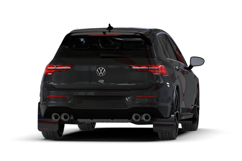 Rally Armor 2022 MK8 Volkswagen Golf GTI/R Red UR Mud Flap w/ White Logo-thumbmail-4