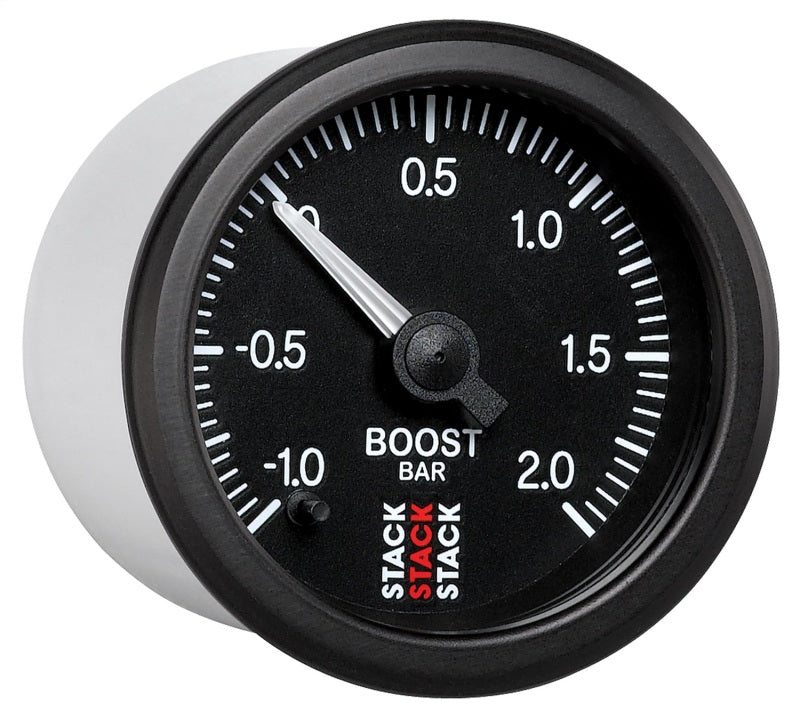 Autometer Stack 52mm -1 to +2 Bar (Incl T-Fitting) Pro Stepper Motor Boost Pressure Gauge - Black-thumbmail-5