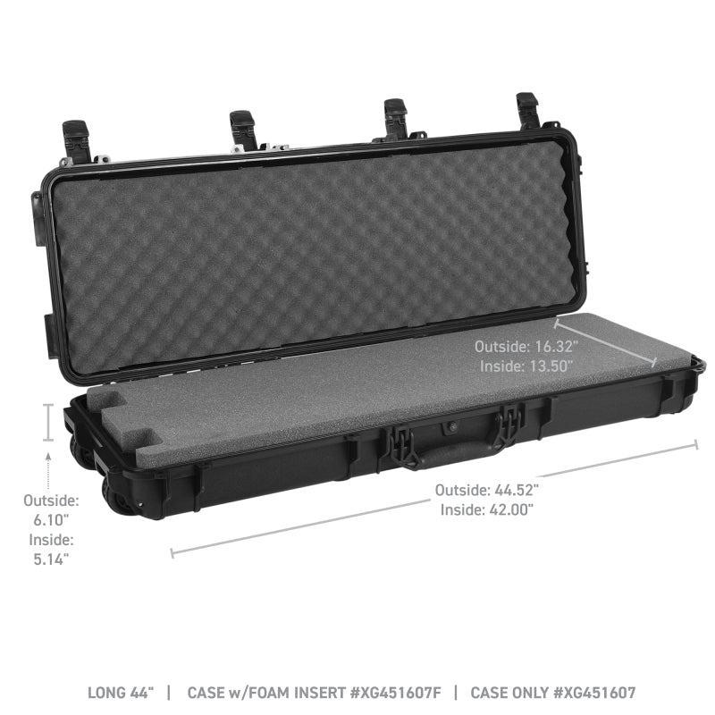 Go Rhino XVenture Gear Hard Case w/ Foam - Long 44in. / IP67 / Automatic Air Valve - Textured Black-thumbmail-5