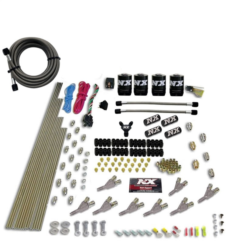 Nitrous Express STD Nozzle Nitrous Kit (200-500HP) Gas w/Dist Block & 4 Solenoids w/o Bottle-thumbmail-2