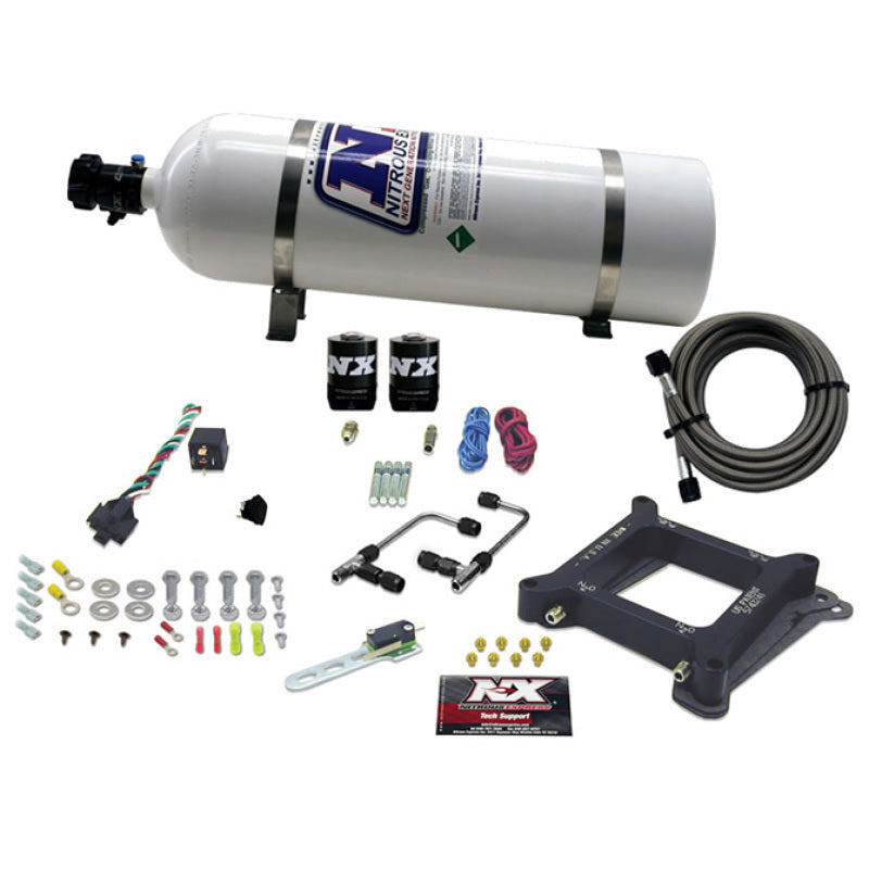 Nitrous Express 4150 Gemini Stage 6 Nitrous Kit (50-300HP) w/15lb Bottle-thumbmail-2