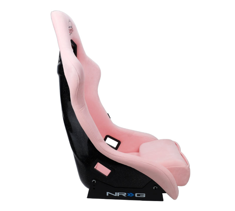 NRG FRP Bucket Seat PRISMA Edition W/ pearlized Back Pink Alcantara - Large-thumbmail-3
