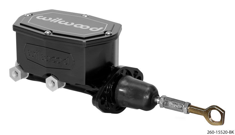 Wilwood Compact Tandem Master Cylinder - 7/8in Bore - w/Pushrod fits Mustang (Black)-thumbmail-1