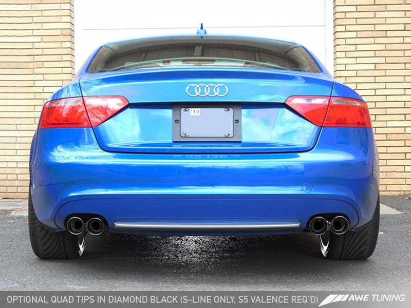 AWE Tuning Audi B8 A5 2.0T Touring Edition Exhaust - Quad Outlet Polished Silver Tips-thumbmail-3