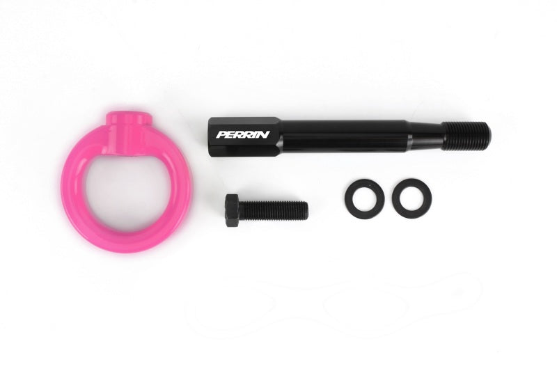 Perrin 2022 Subaru WRX / 18-21 Crosstrek Tow Hook Kit (Rear) - Hyper Pink-thumbmail-2
