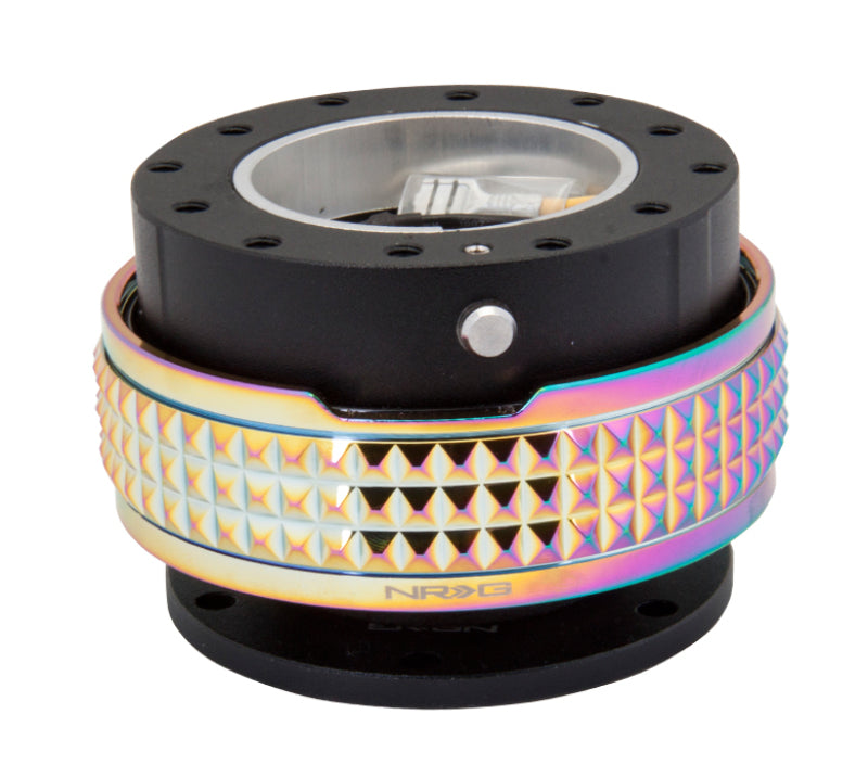 NRG Quick Release Kit - Pyramid Edition - Black Body / Neochrome Pyramid Ring-thumbmail-1
