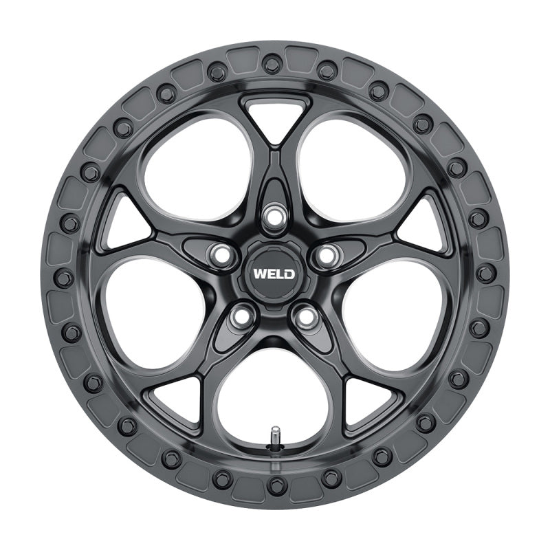 Weld Off-Road W901 17X9.0 Ledge Beadlock 5X127 ET-35 BS3.625 Satin Black 71.5-thumbmail-2