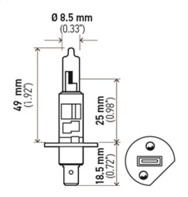 Hella Optilux H1 12V/55W XY Yellow Bulb-thumbmail-27