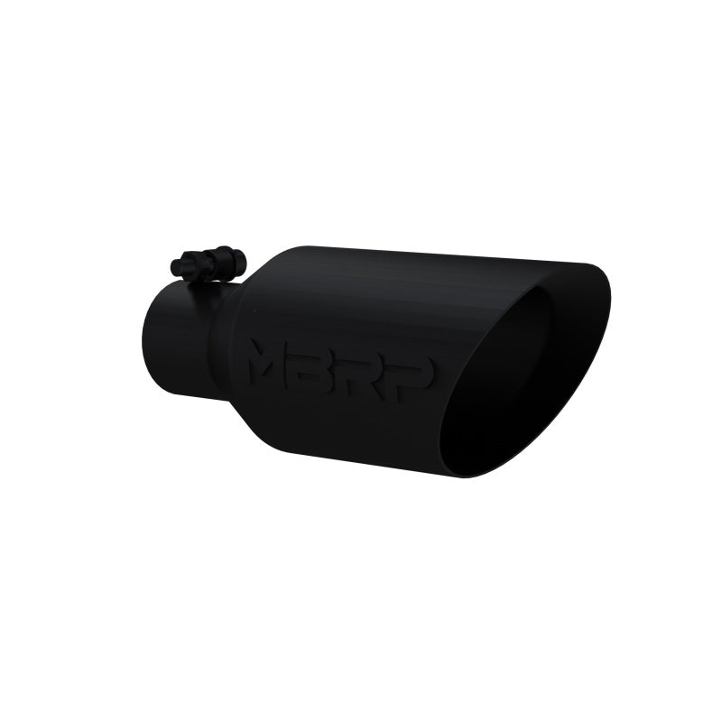 MBRP Universal Dual Wall Angle Rolled End Tip 4-1/2in OD / 2-1/2in Inlet / 11in Length - Black-thumbmail-3