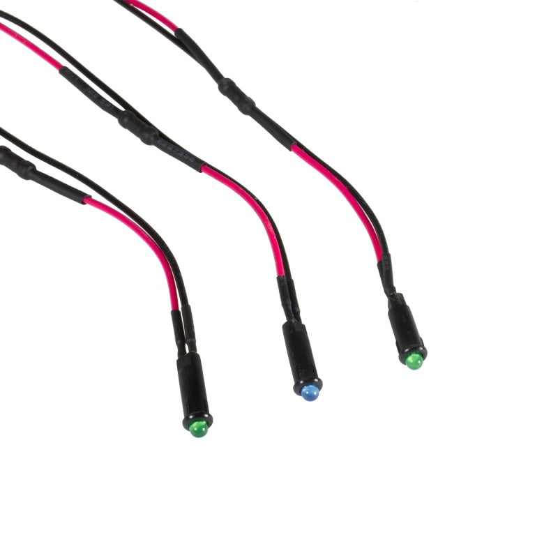 Autometer LED Indicator Light Kit 5/32in. (2 Green, 1 Blue)-thumbmail-2