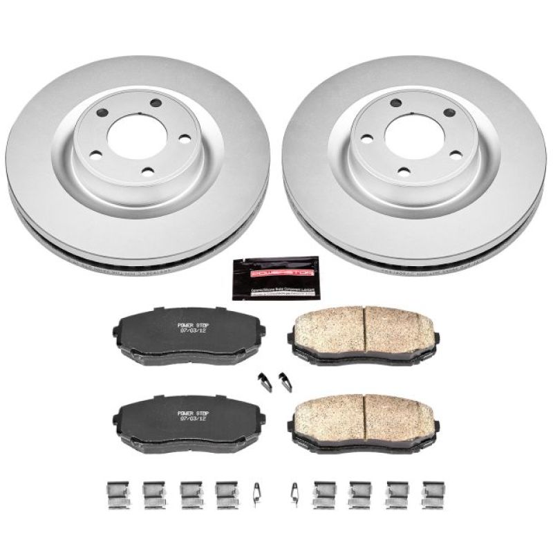 Power Stop 07-15 Ford Edge Front Z17 Evolution Geomet Coated Brake Kit-thumbmail-1