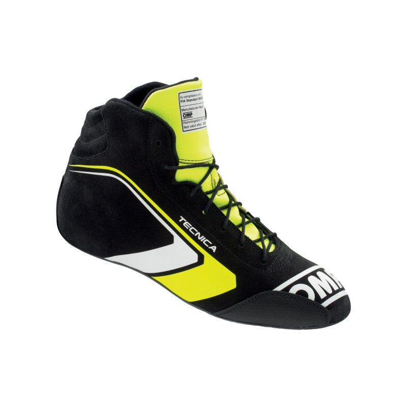 OMP Tecnica Shoes Black/Fluorescent Yellow - Size 40 (Fia 8856-2018)-thumbmail-1
