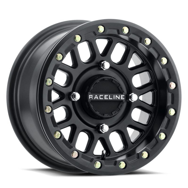 Raceline A92B Podium 14x7in / 4x156 BP / 10mm Offset / 132.5mm Bore - Satin Black Beadlock Wheel-thumbmail-1