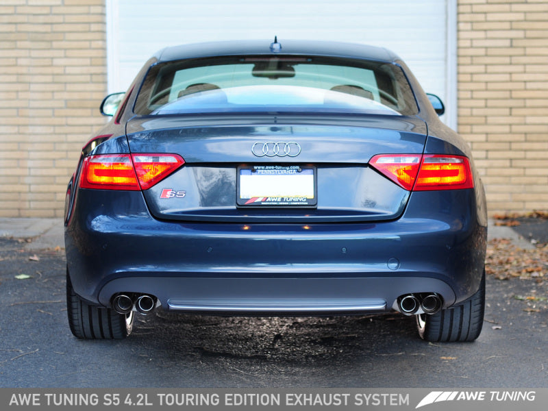 AWE Tuning Audi B8 S5 4.2L Touring Edition Exhaust System - Diamond Black Tips-thumbmail-10