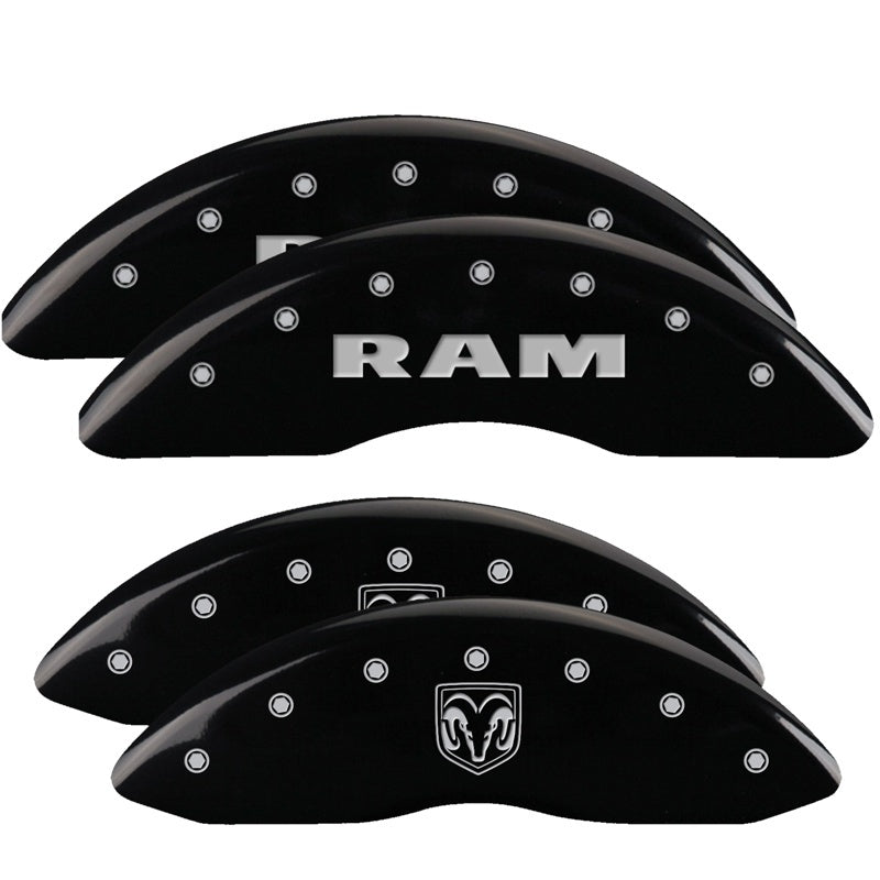 MGP 4 Caliper Covers Engraved Front & Rear MOPAR Red finish silver ch-thumbmail-3