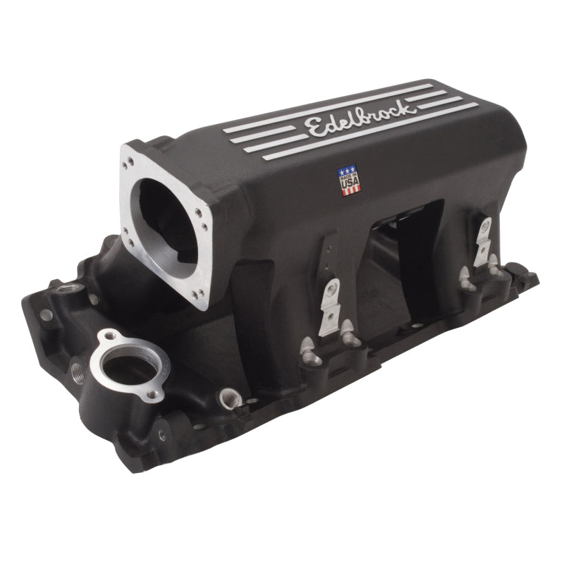 Edelbrock Manifold EFI Pro-Flo XT BB Chevy Rect Port Heads Black Powder Coated-thumbmail-10
