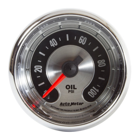 Autometer American Muscle 2 1/16in 100PSI Mechanical Oil Pressure Gauge
