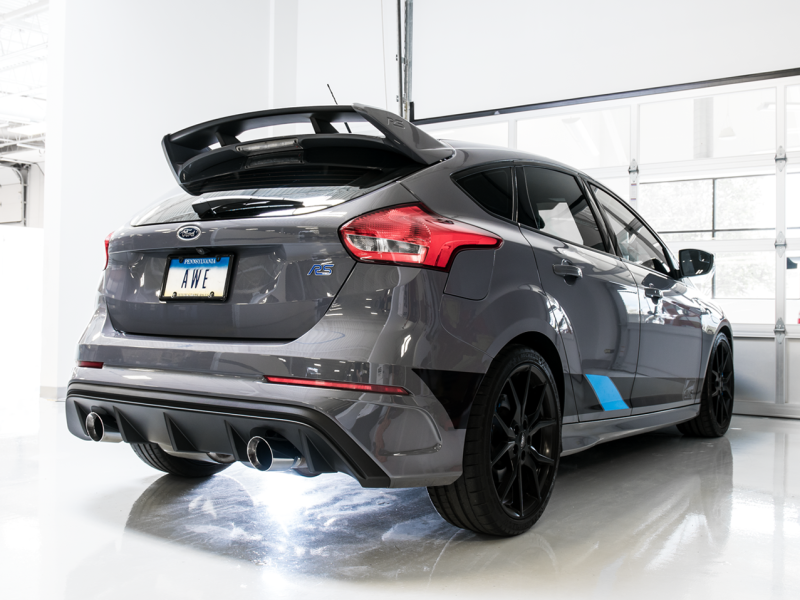 AWE Tuning Ford Focus RS Touring Edition Cat-back Exhaust- Resonated - Chrome Silver Tips-thumbmail-8