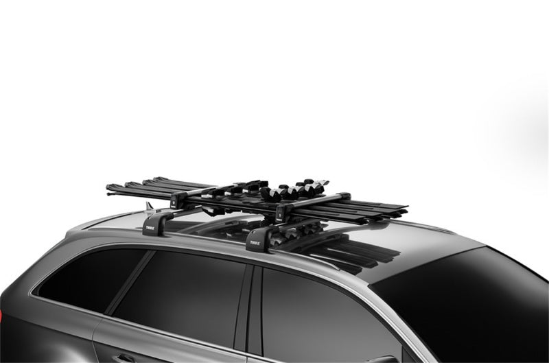 Thule SnowPack M Ski/Snowboard Rack (Up to 4 Pair Skis/2 Snowboards) - Black/Silver-thumbmail-5