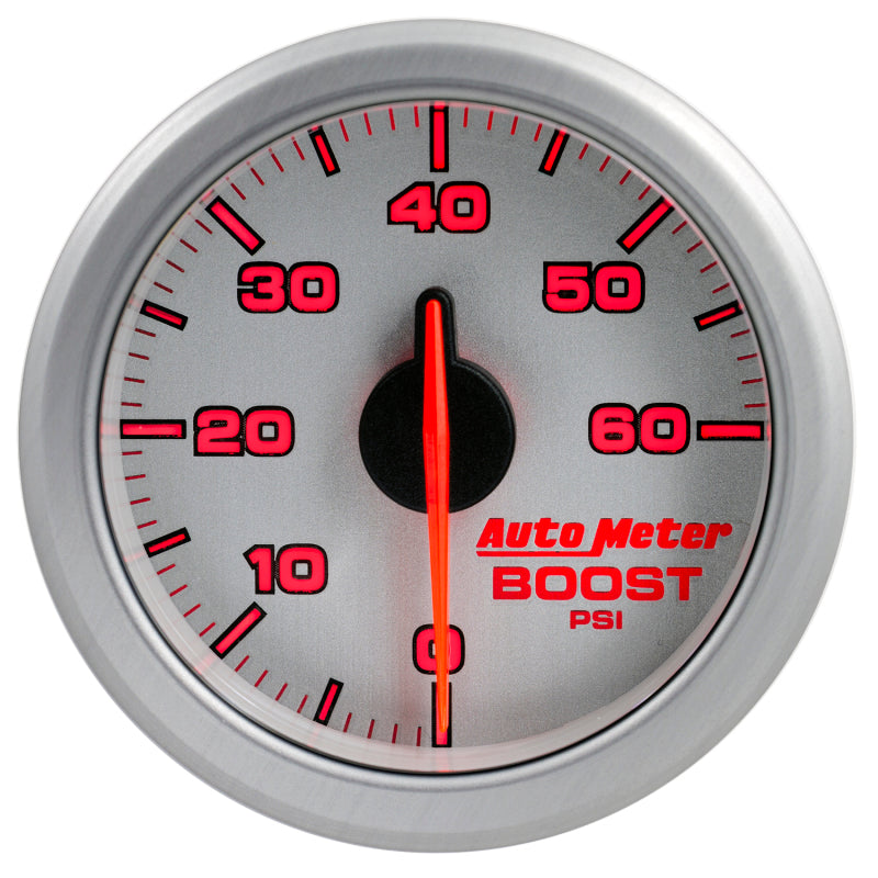Autometer Airdrive 2-1/6in Boost Gauge 0-60 PSI - Silver-thumbmail-7