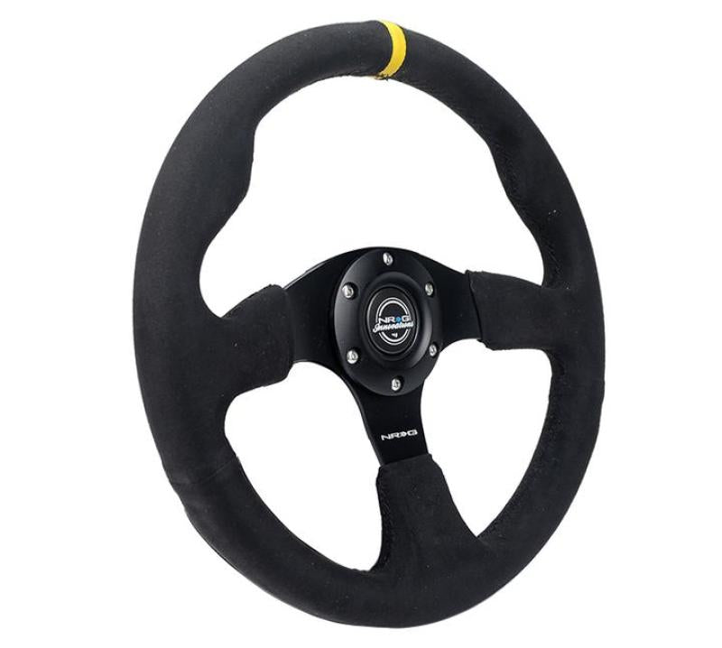 NRG Reinforced Steering Wheel (320mm) Alcantara Steering Wheel w/ Black Stitching-thumbmail-2
