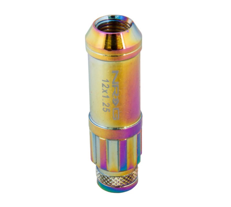 NRG 700 Series M12 X 1.5 Steel Lug Nut w/Dust Cap Cover Set 21 Pc w/Locks & Lock Socket - Neochrome-thumbmail-5